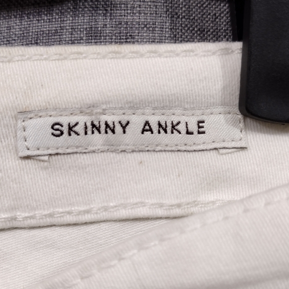 NWT Anne Klein Skinny Ankle Jeans Womens 4 White Embroidered Floral Retro 90s - Picture 7 of 11
